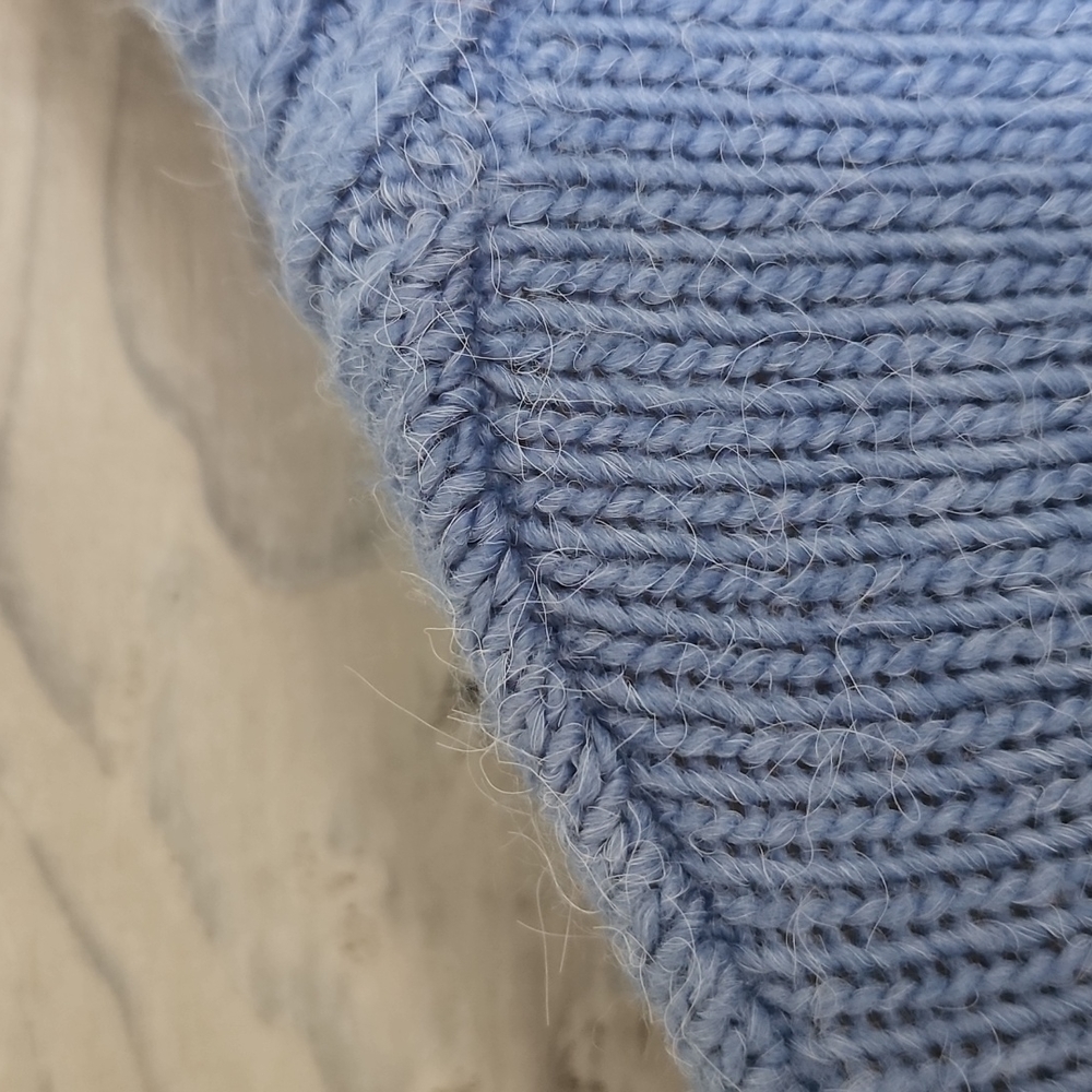 ASOS Design V-Neck Cardigan Puff Sleeve Blue UK 16 | US 12 NEW NWT - Picture 9 of 15